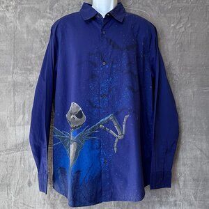 Nightmare Before Christmas Jack Skellington Button Down Sz XL Disney Store